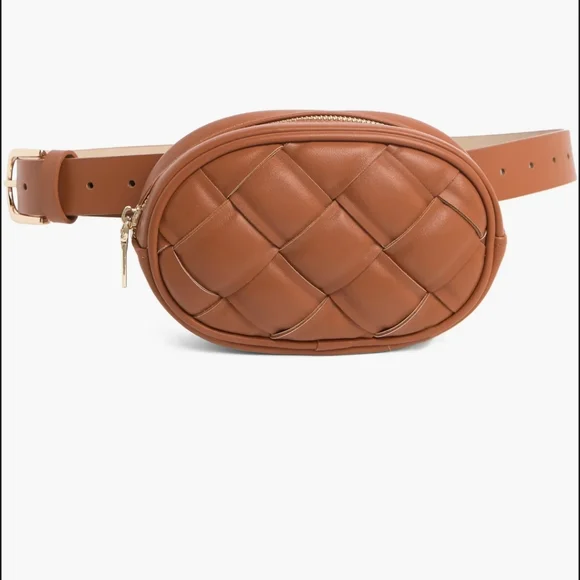 Steve Madden Bags Steve Madden Diamond Weave Oval Belt Bag